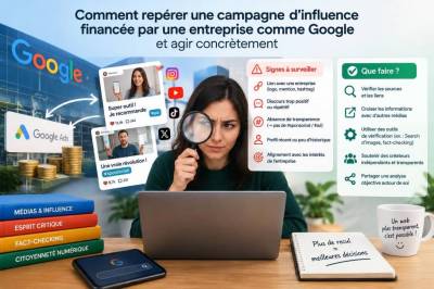Comment repérer une campagne d'influence financée par une entreprise comme google et agir concrètement