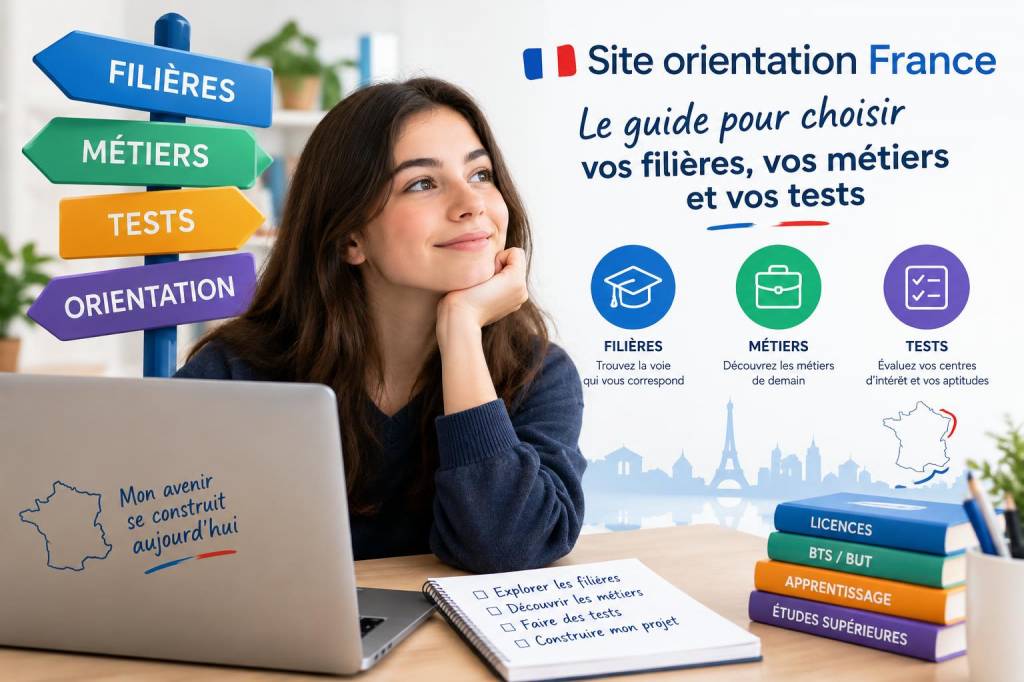 Site orientation france : guide pour choisir filières, métiers et tests