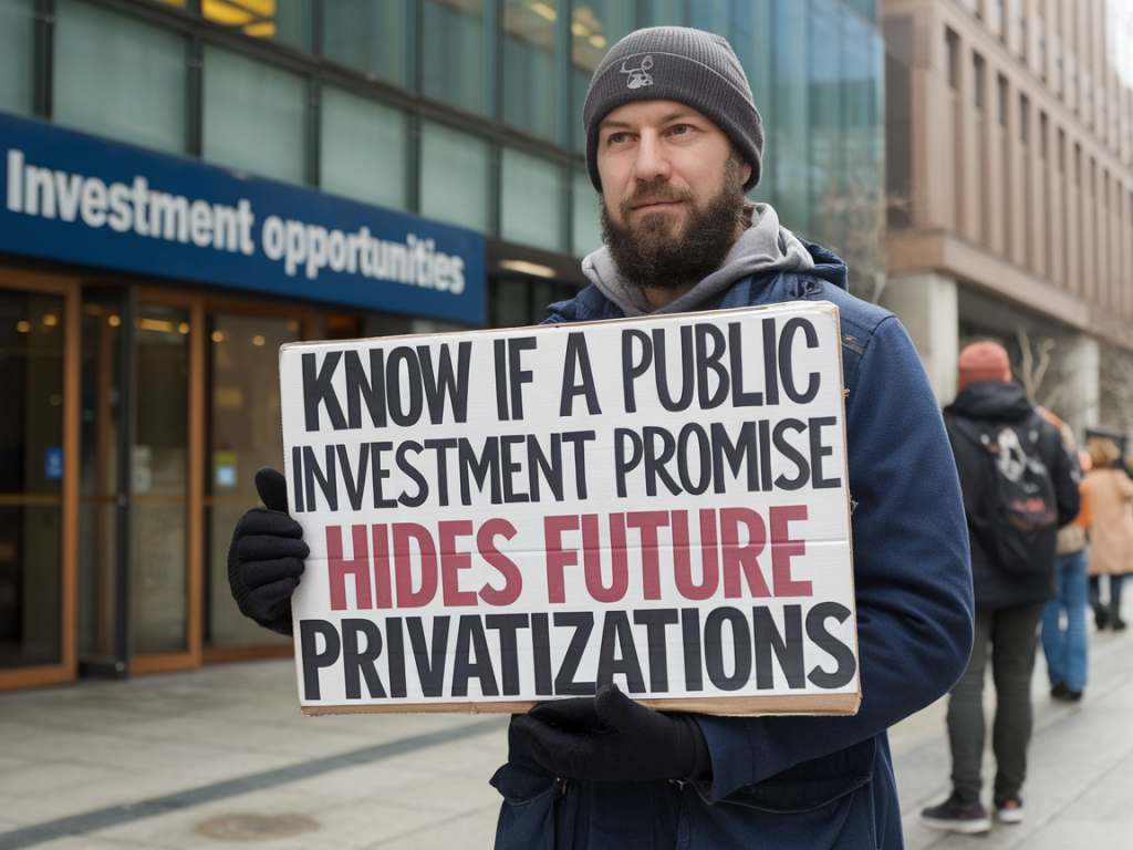 Comment savoir si une promesse d'investissement public cache des privatisations futures