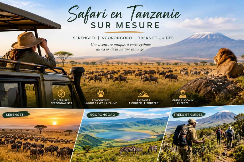 Safari en tanzanie sur mesure : serengeti, ngorongoro, treks et guides